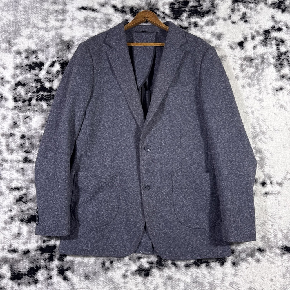 Artefact Blazer Jacket Mens Medium Gray Two Button Pockets Stretch Comfort‎ WorK